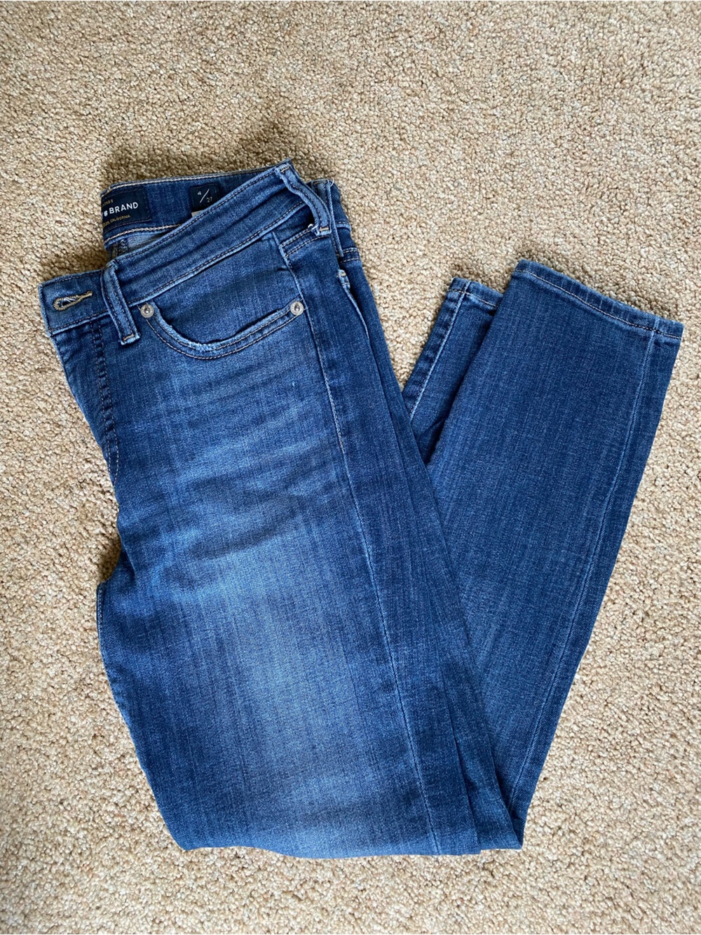 Lucky Brand Ava Crop Skinny Jeans in Dark Blue Wash